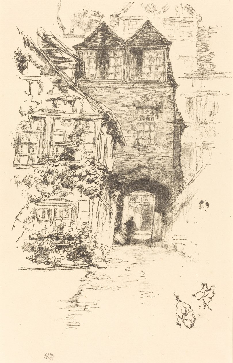 Das Priesterhaus, Rouen, 1894-1895 von James Abbott McNeill Whistler