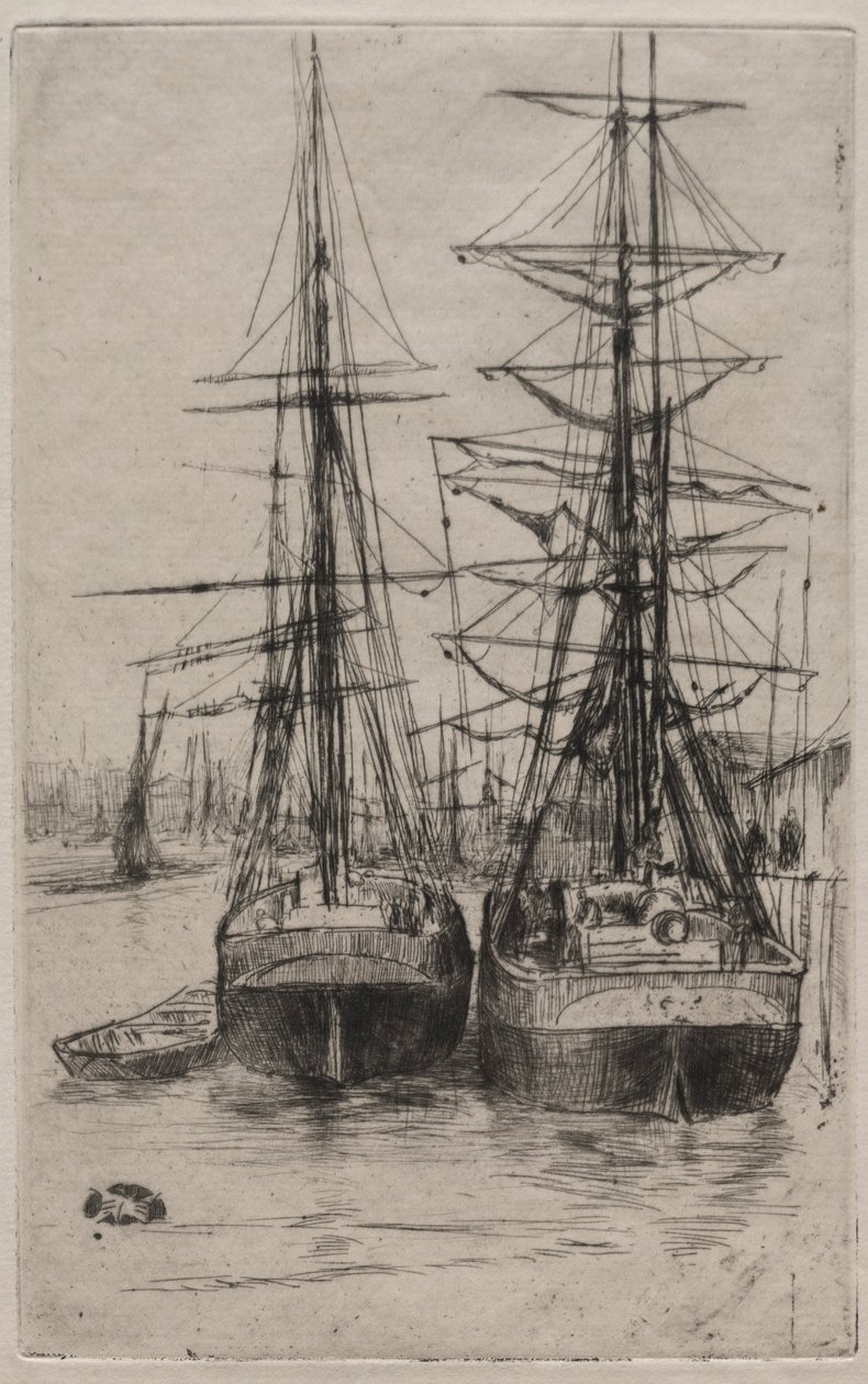 Die zwei Schiffe von James Abbott McNeill Whistler