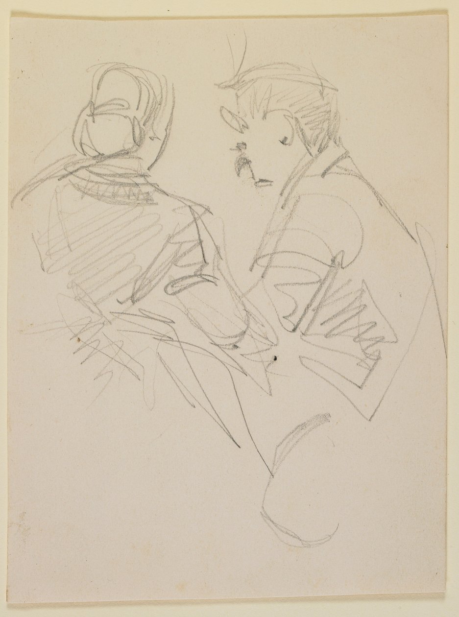 Zwei Figuren, 1858 von James Abbott McNeill Whistler