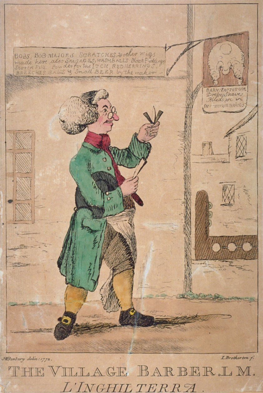 Der Dorffriseur, 1772 von James Bretherton