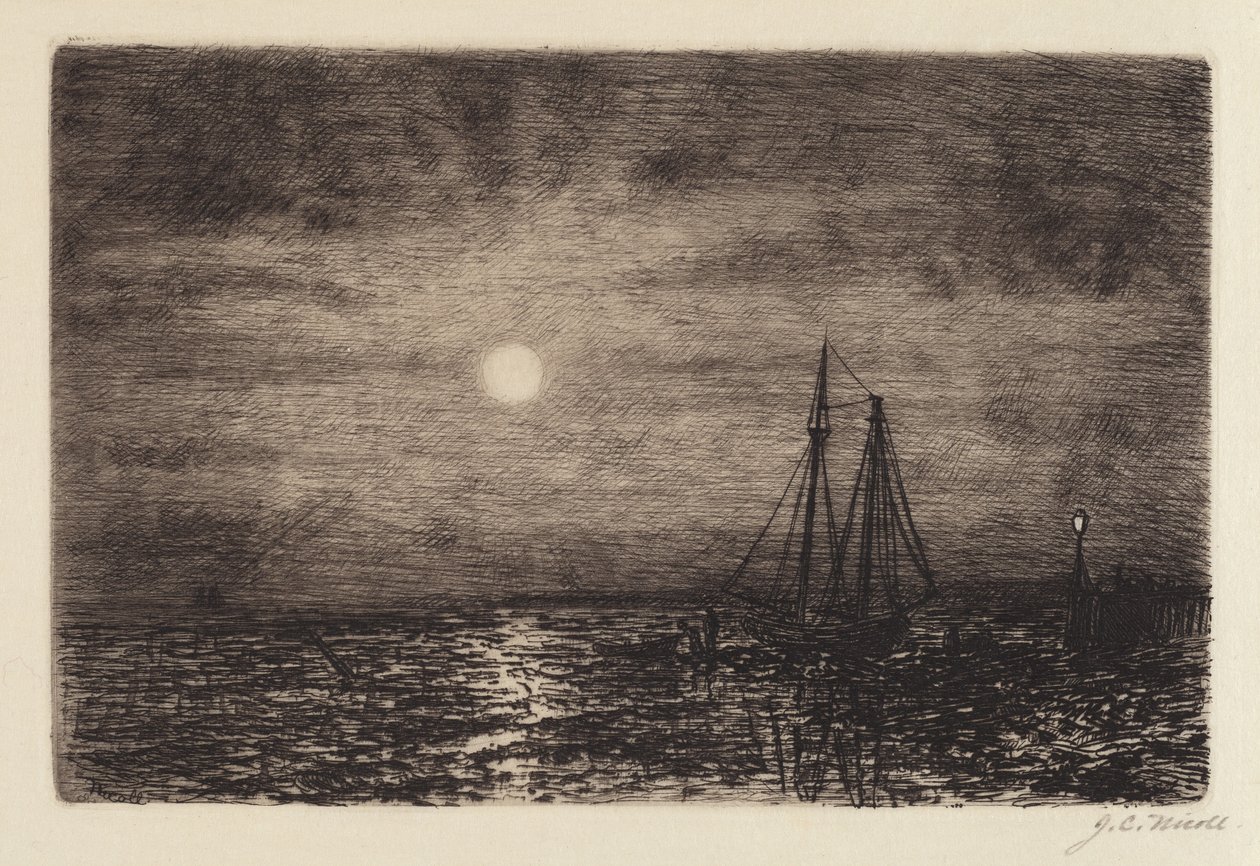 Mondlicht bei Ebbe von James Craig Nicoll
