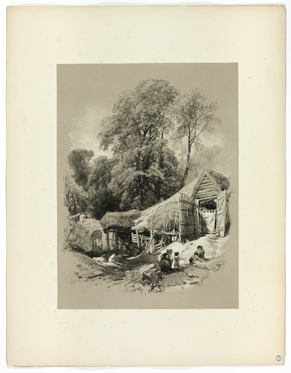In Dorking, aus Picturesque Selections von James Duffield Harding