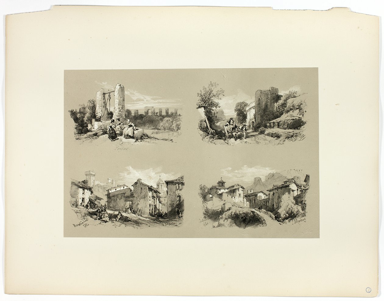 Frejus, Beaucaire, Schloss, aus Malerische Auswahlen von James Duffield Harding