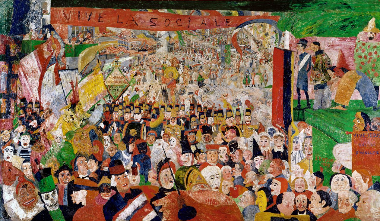 Christi triumphaler Einzug in Brüssel von James Ensor
