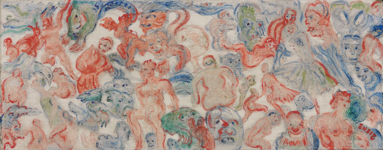 Monstres Entrelacés Décousus, Entrelardés (A) von James Ensor