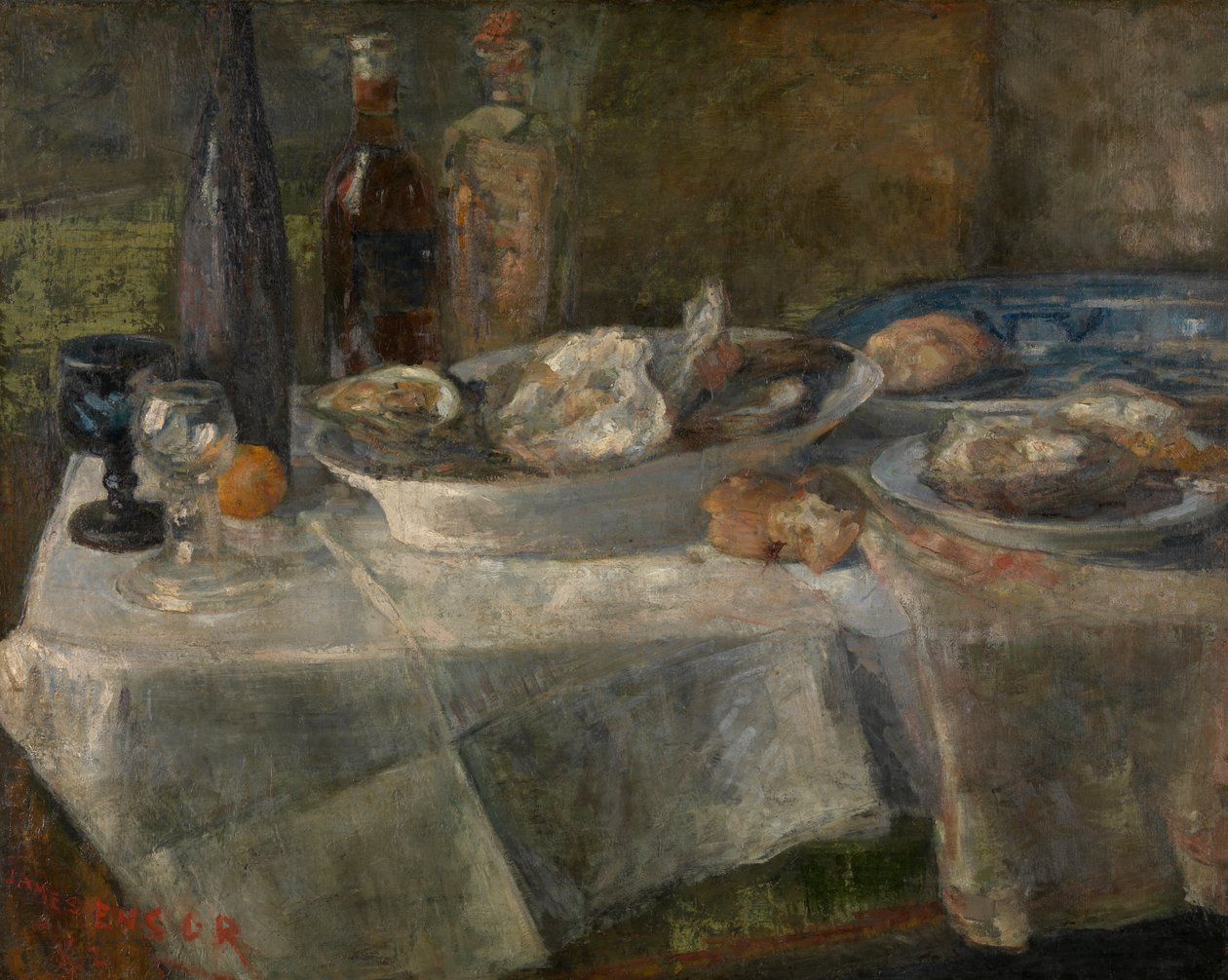 Stillleben mit Austern von James Ensor