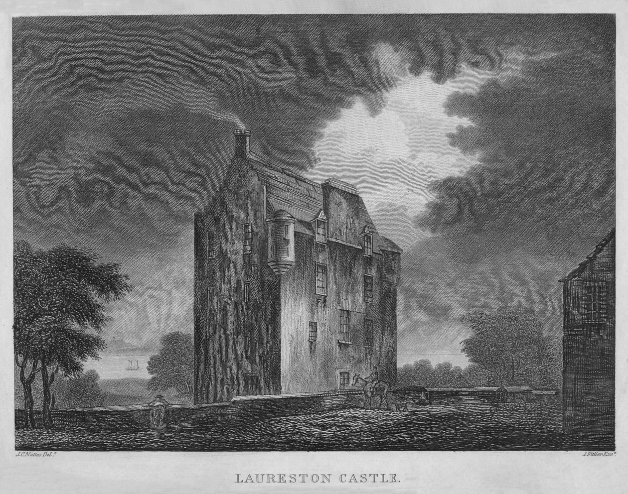 Laureston Castle, 1804 von James Fittler