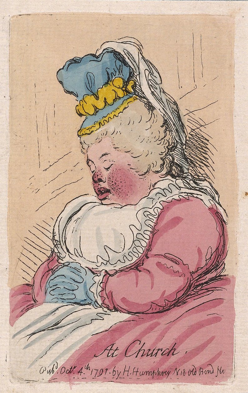 In der Kirche, veröffentlicht 1791 von James Gillray
