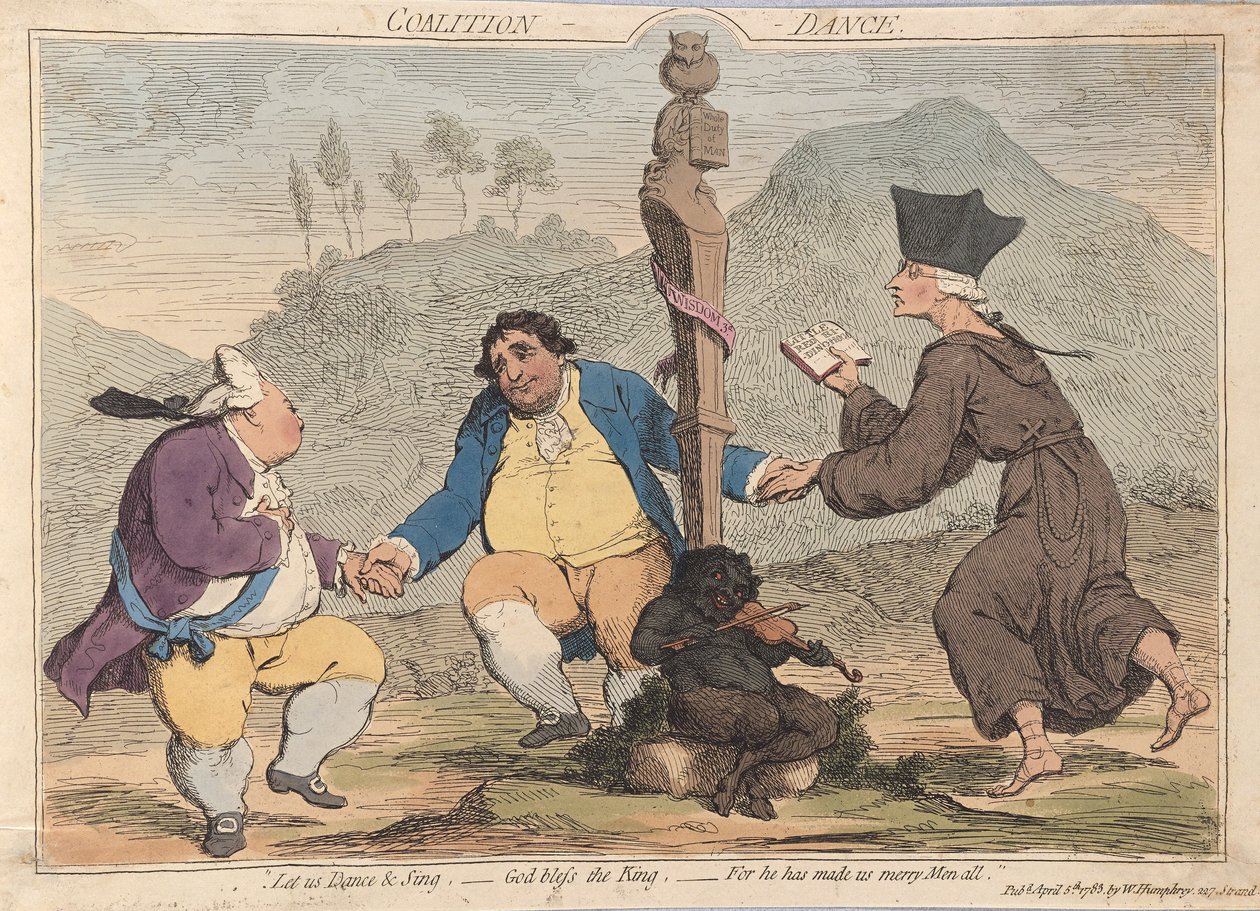 Koalitionstanz, veröffentlicht 1785 von James Gillray