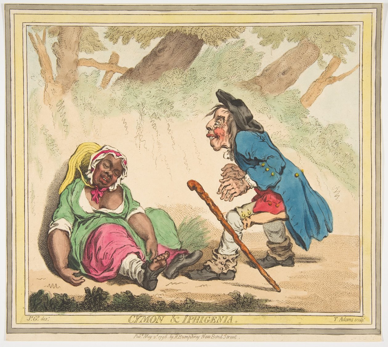 Cymon und Iphigenia von James Gillray