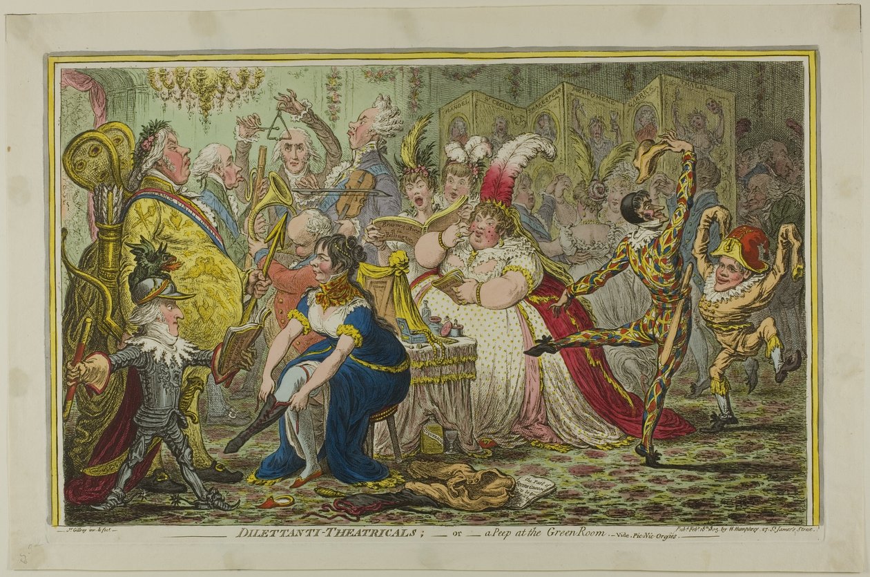 Dilettanten-Theater von James Gillray