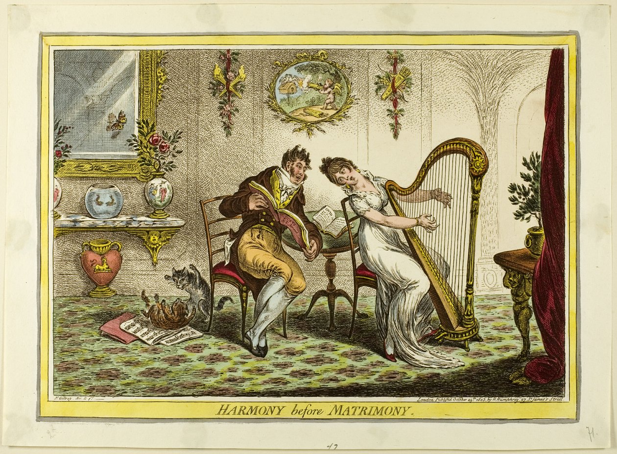 Harmonie vor der Ehe von James Gillray