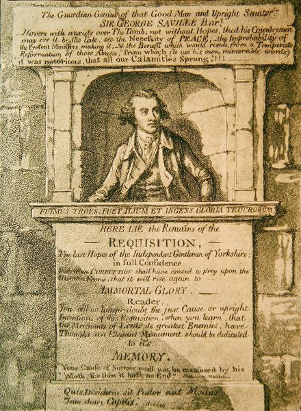Hier liegen die Überreste der Requisition von James Gillray