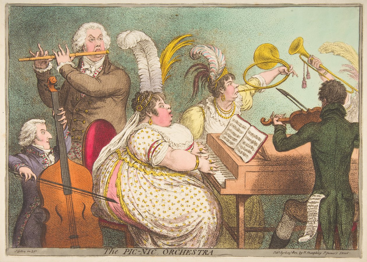Das Picknick-Orchester von James Gillray