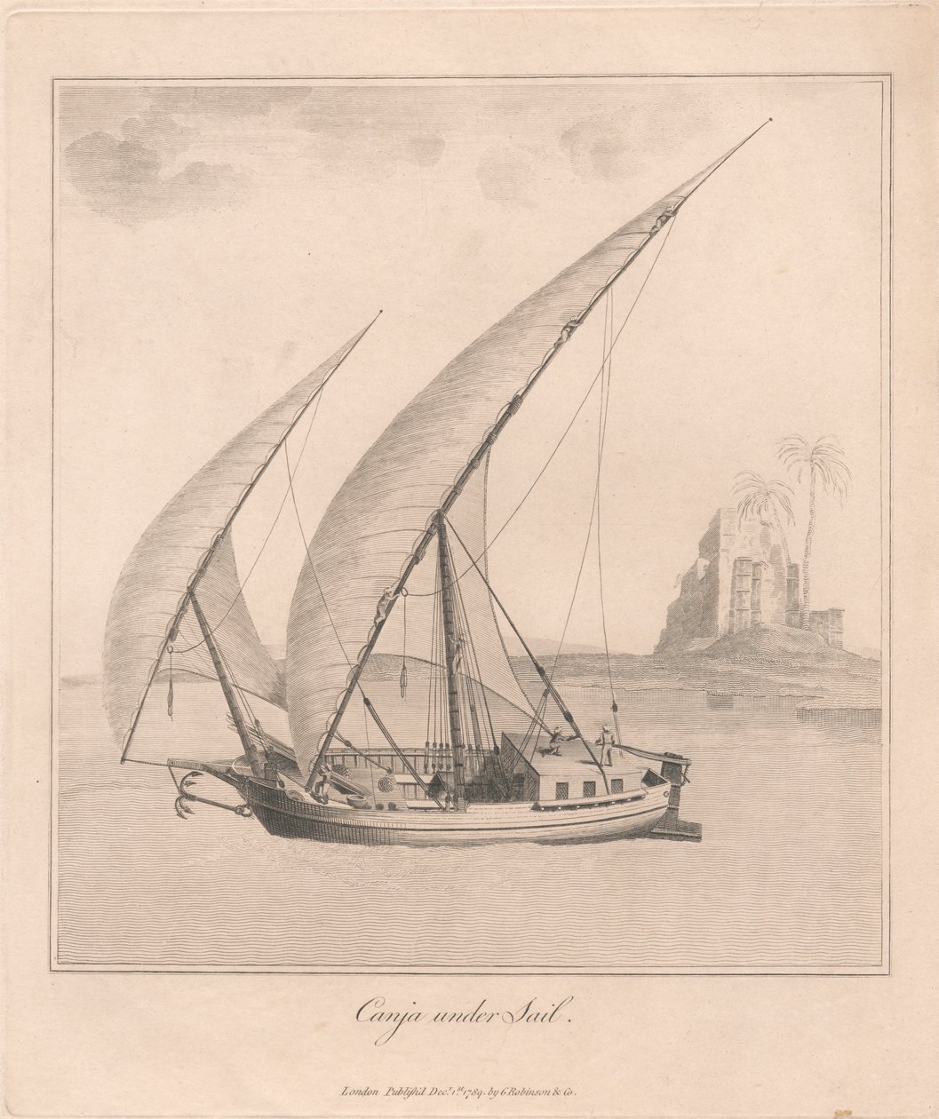 Canja unter Segel von James Heath