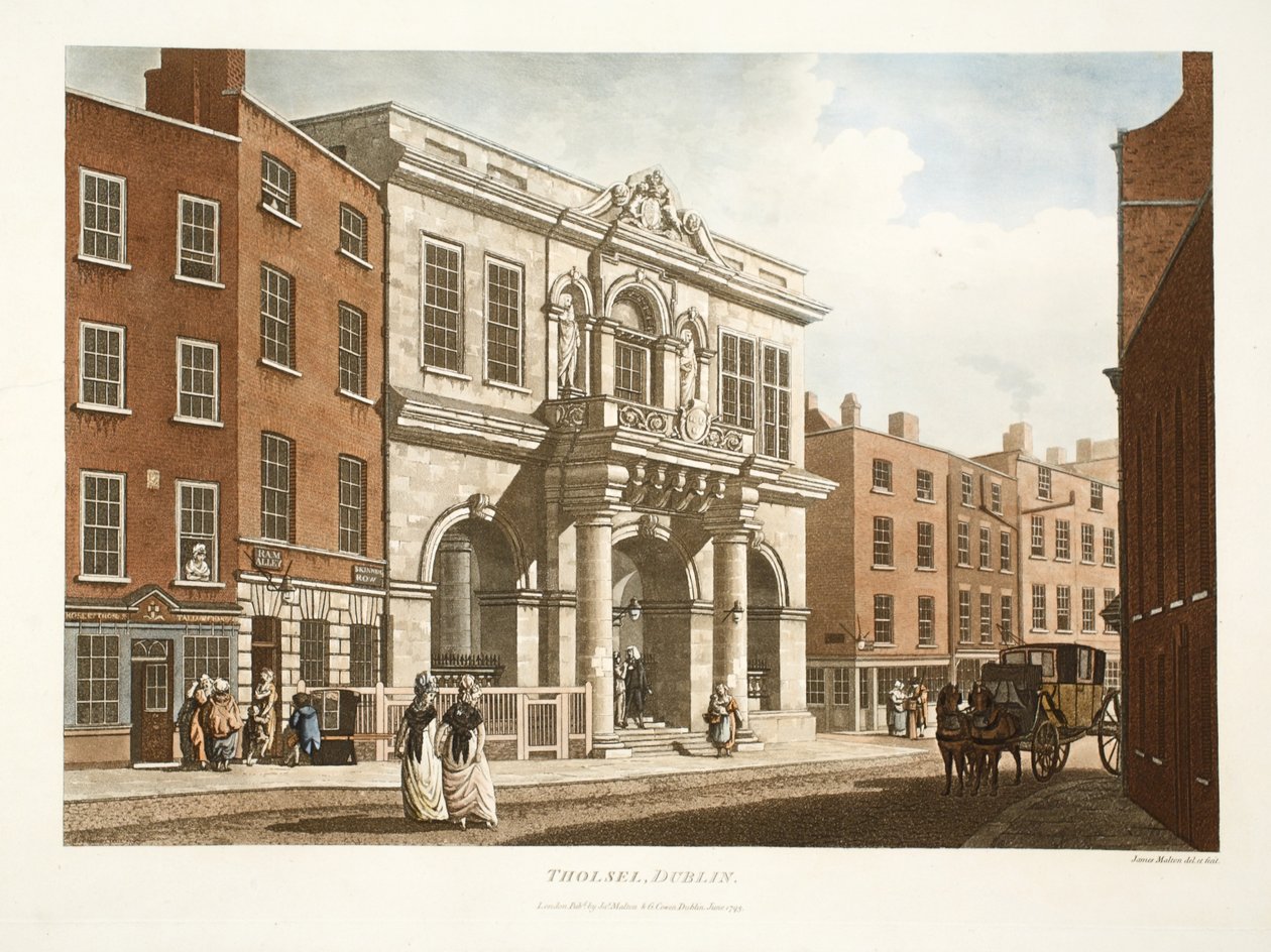 Tholsel, Dublin, 1798 von James Malton