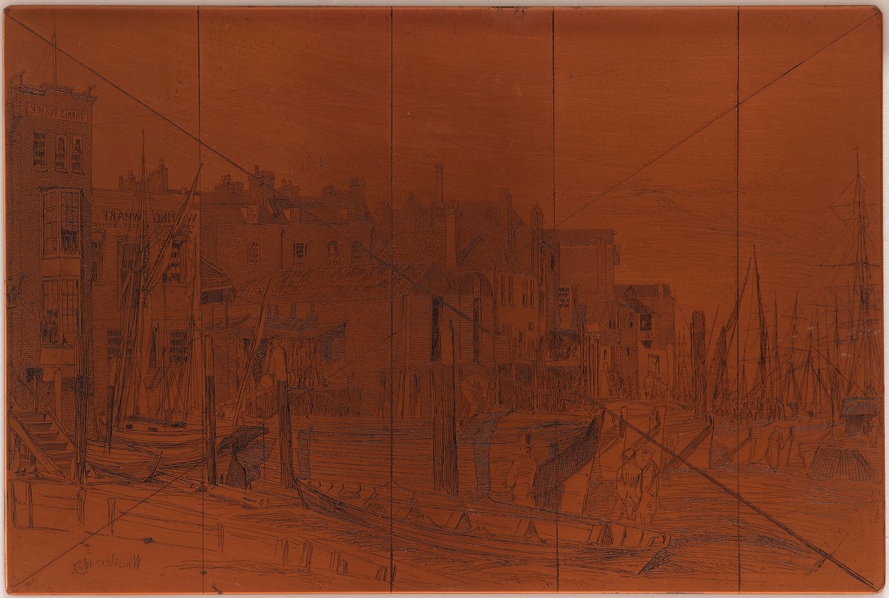 Radierplatte: Thames-Polizei von James Abbott McNeill Whistler