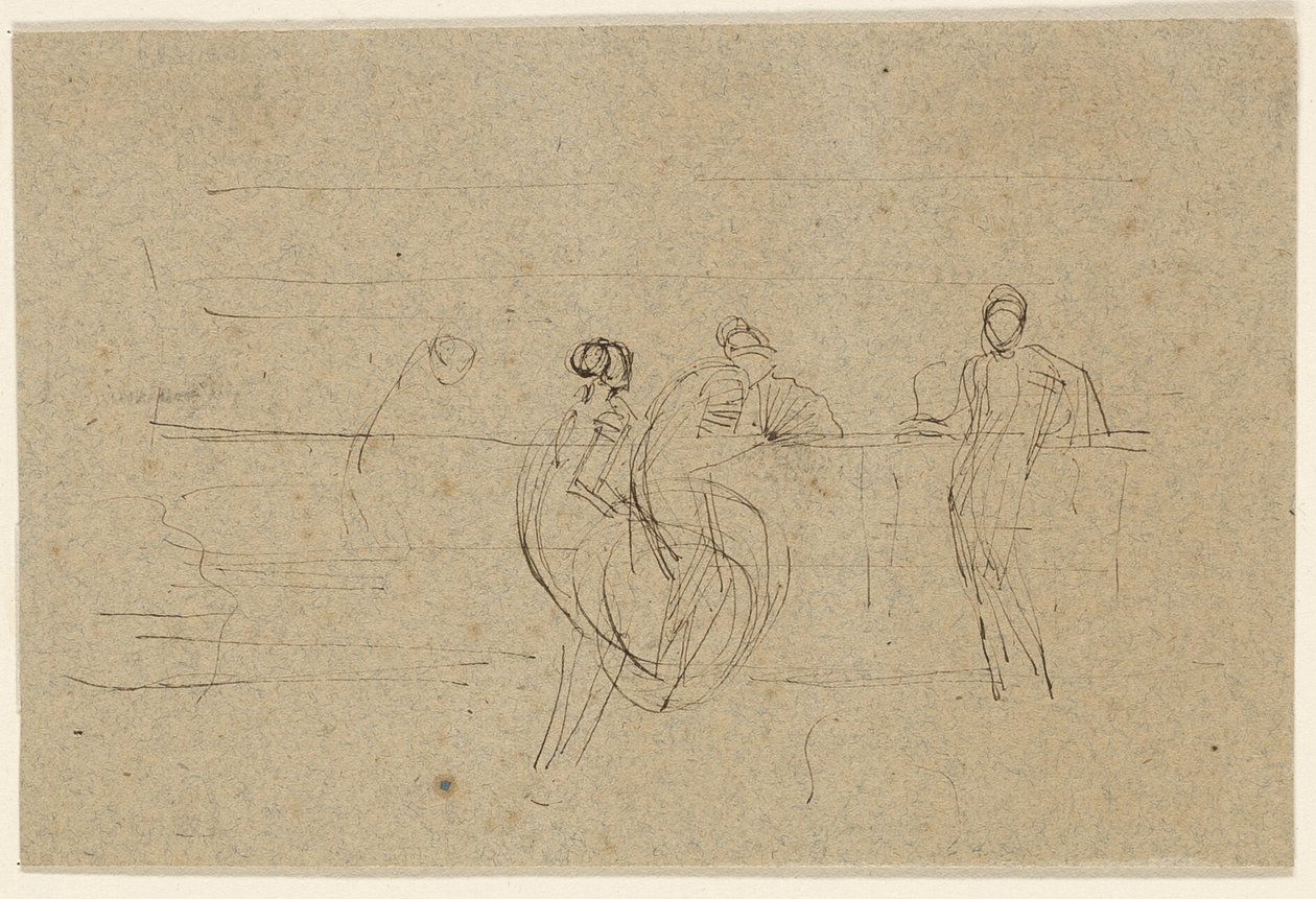 Figuren an einem Geländer von James McNeill Whistler