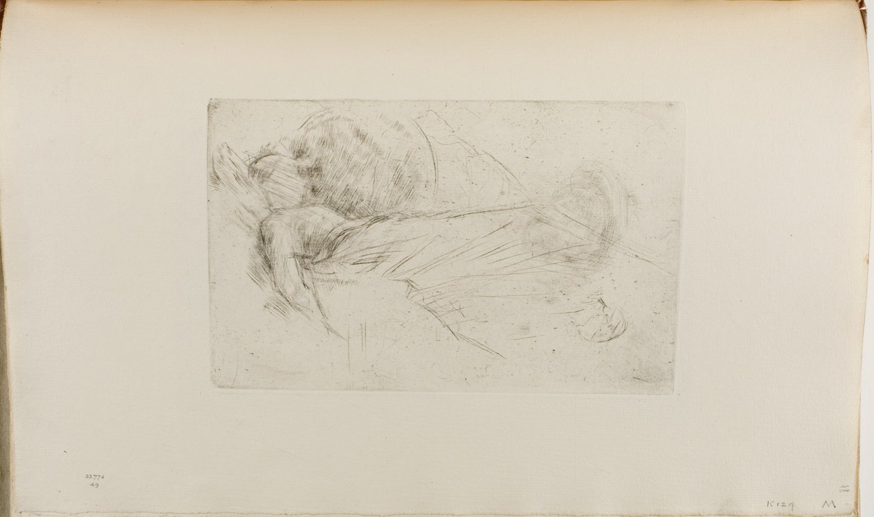 Mädchen, das liegt von James Abbott McNeill Whistler
