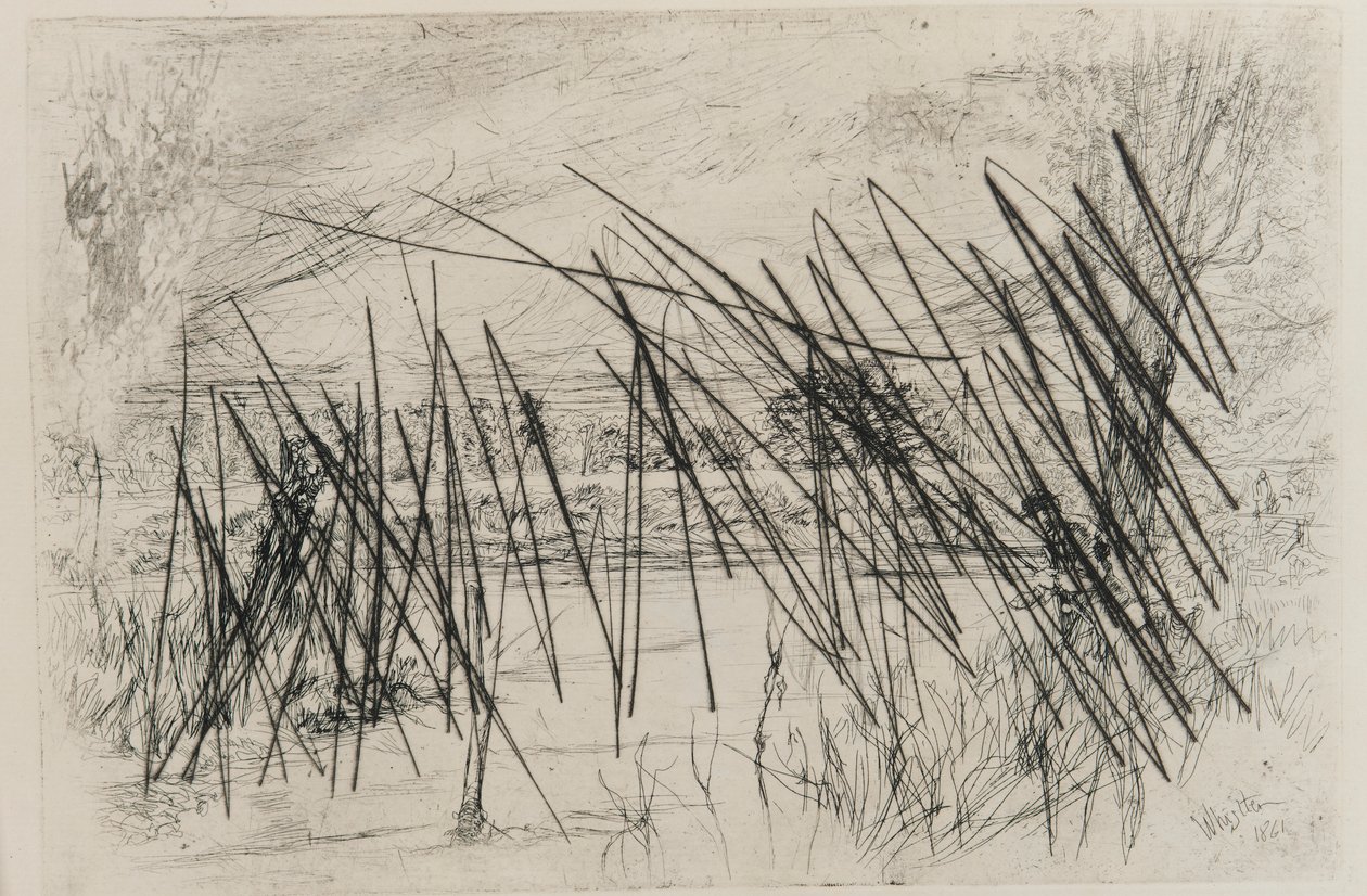Landschaft mit einem Fischer von James Abbott McNeill Whistler