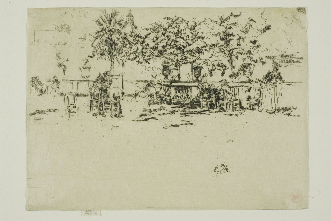 Kleine Terrasse, Luxemburg-Gärten von James Abbott McNeill Whistler