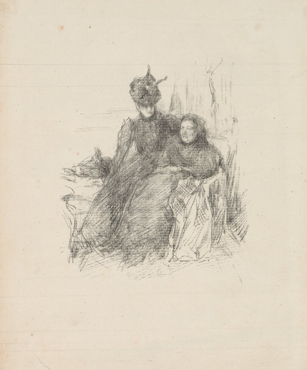 Mutter und Tochter [Die kranke Mutter] von James Abbott McNeill Whistler