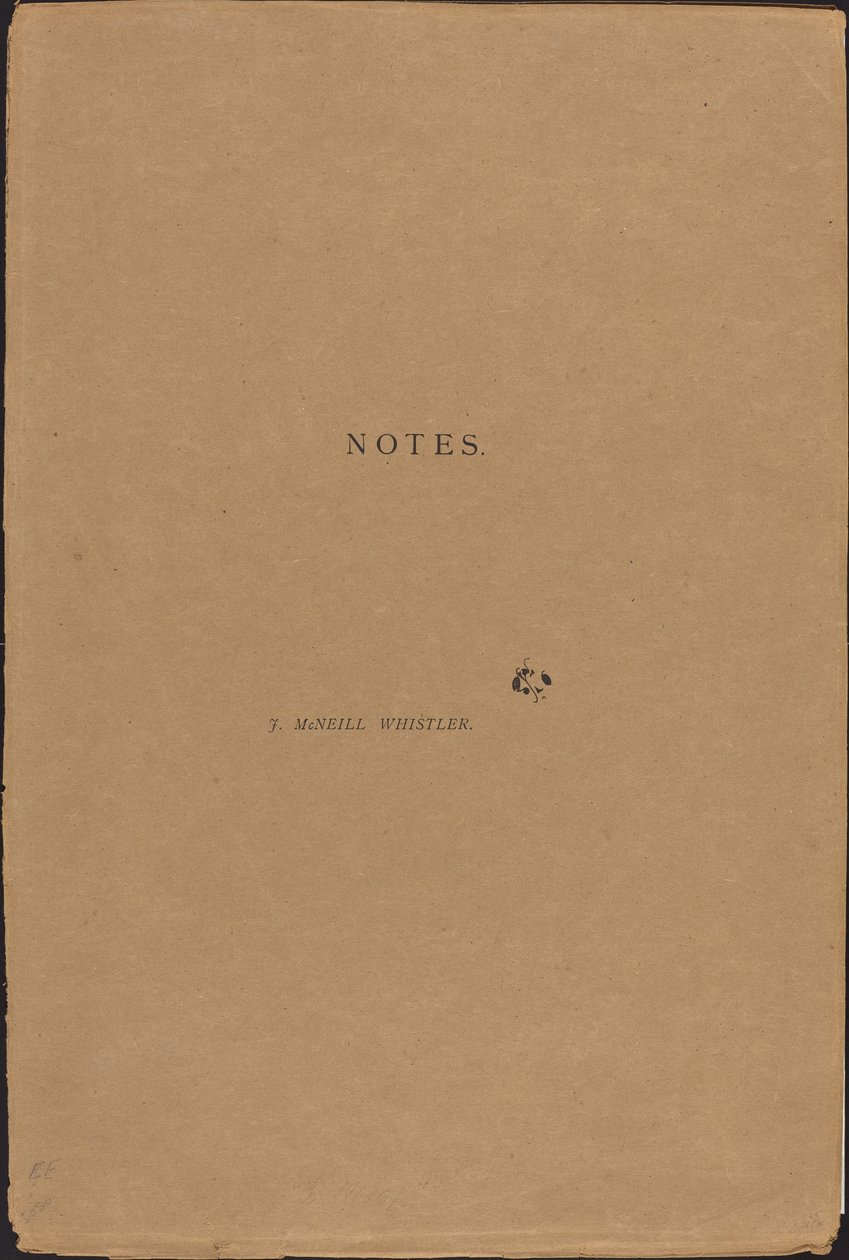 Notizen von James Abbott McNeill Whistler