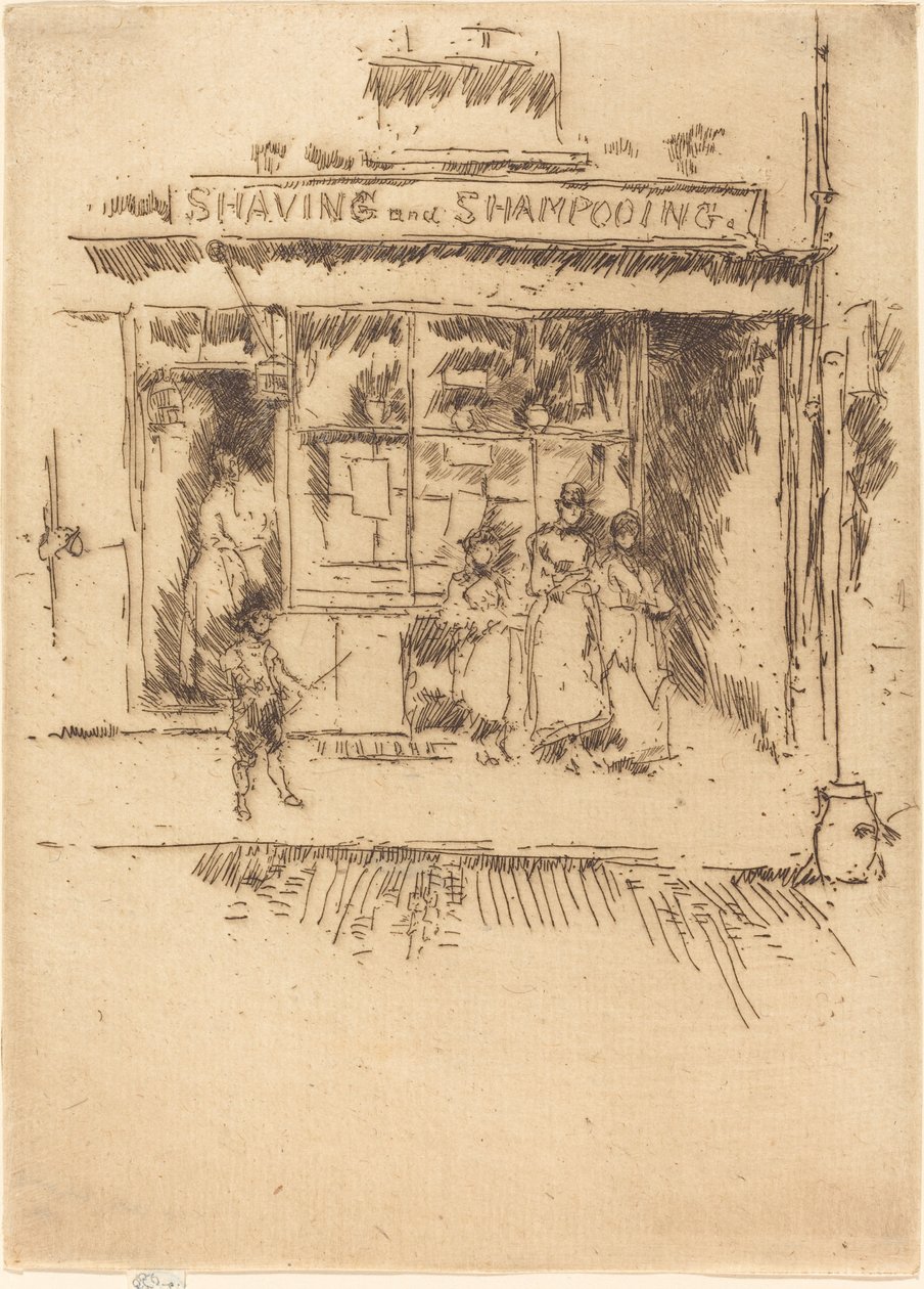 Rasieren und Shampoonieren von James Abbott McNeill Whistler