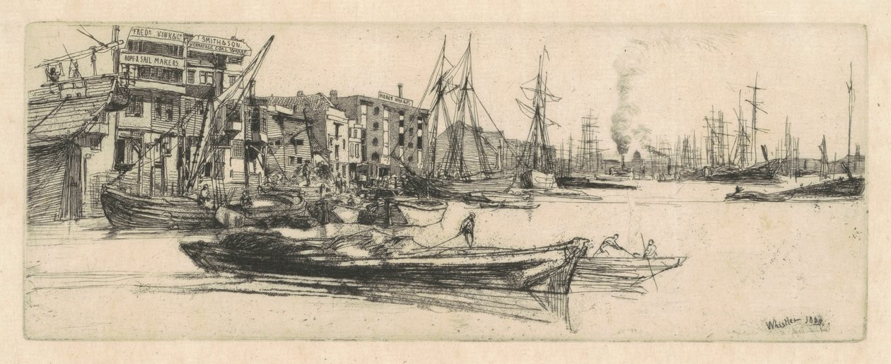 Thames Lagerhäuser von James Abbott McNeill Whistler