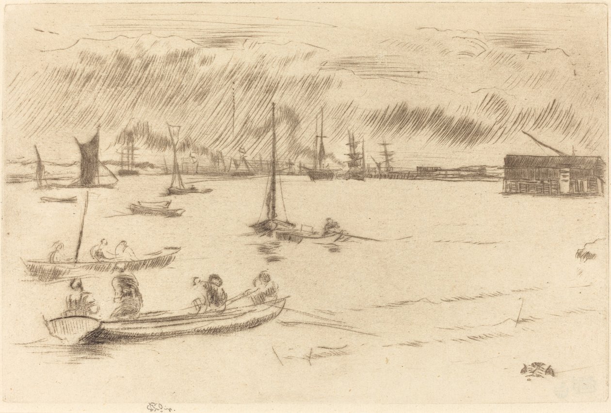 Die Themse Richtung Erith von James Abbott McNeill Whistler