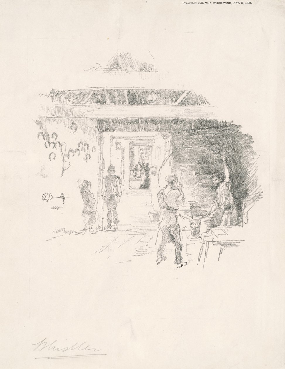 Der Reifenschmied von James Abbott McNeill Whistler