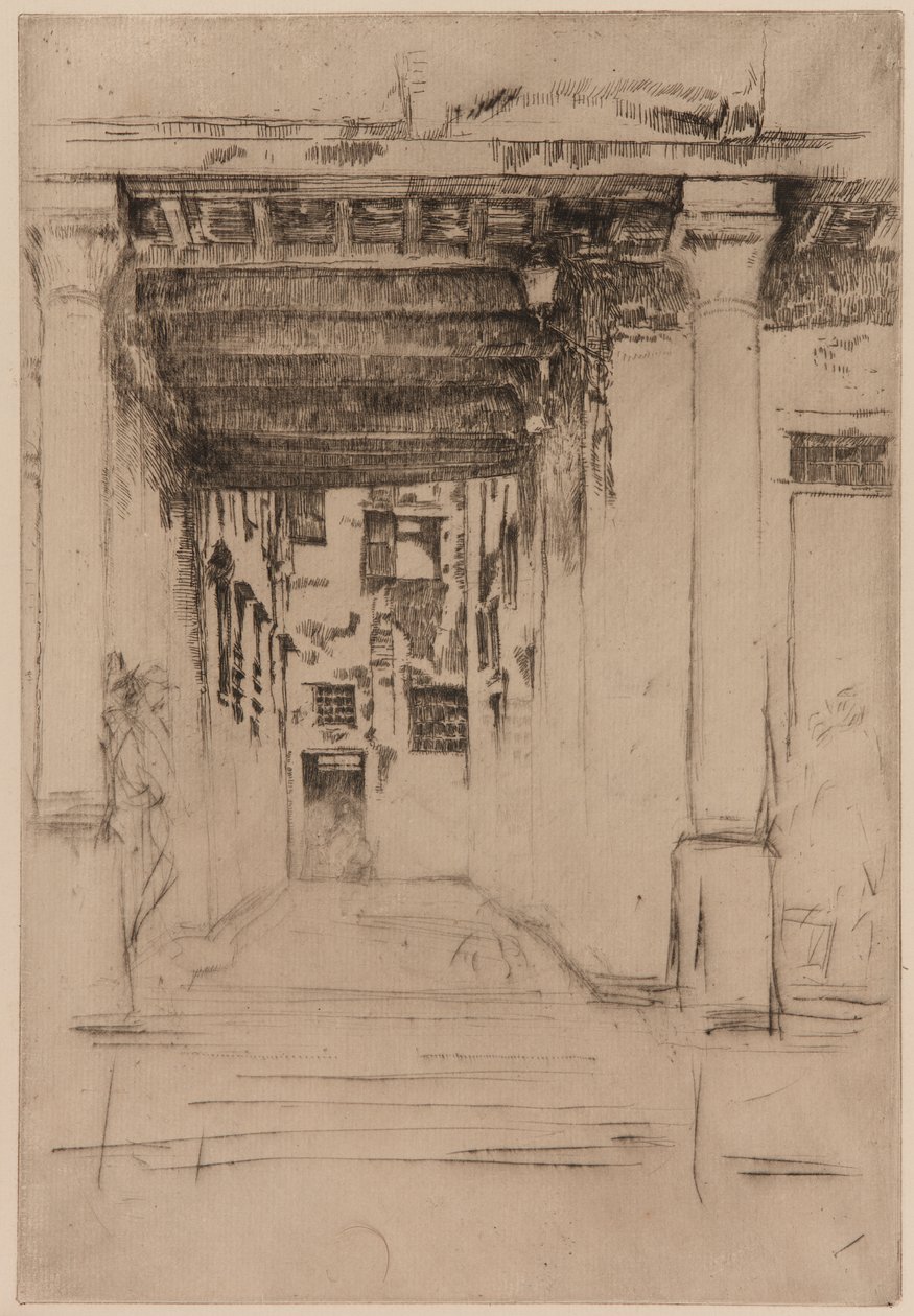 Venezianischer Hof von James Abbott McNeill Whistler