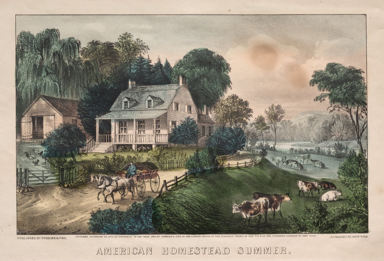 Amerikanische Heimstätte, Sommer, 1869 von James Merritt Ives