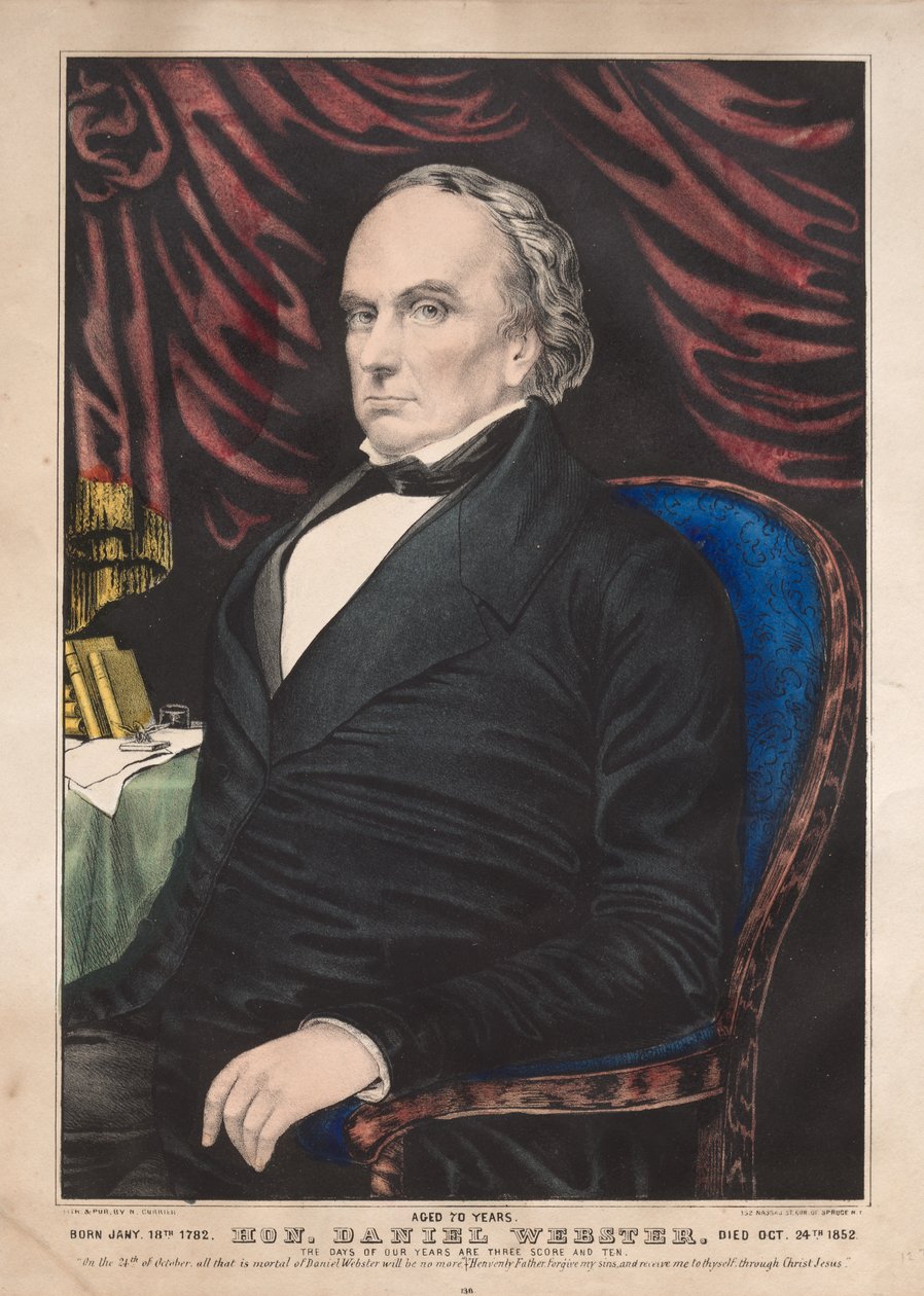 Hon. Daniel Webster, im Alter von 70 Jahren von James Merritt Ives