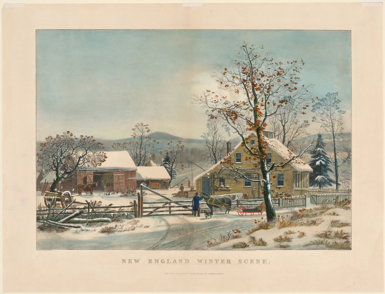 Winterlandschaft in Neuengland, 1861 von James Merritt Ives