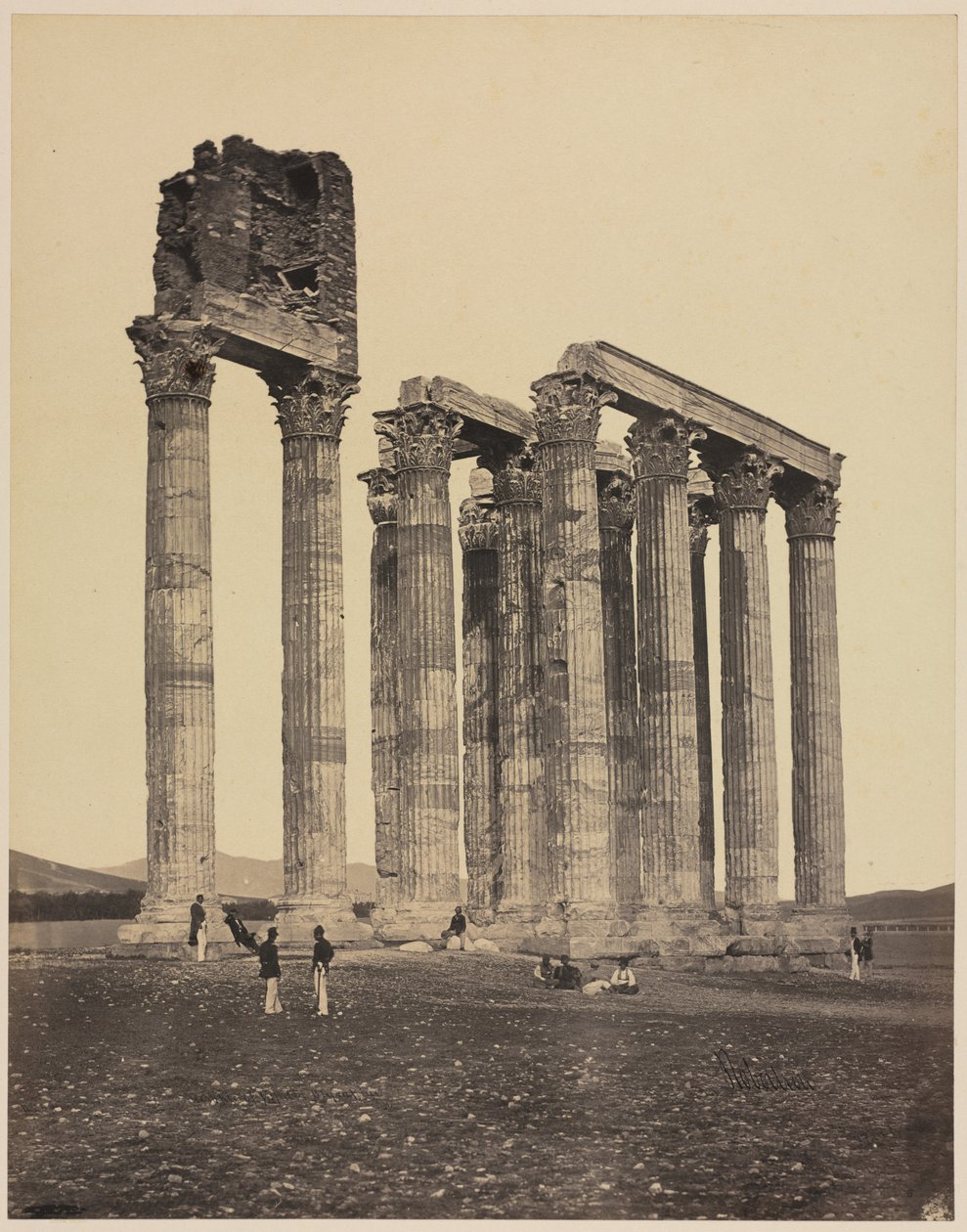 Tempel des Jupiter Olympius, ca. 1853 von James Robertson