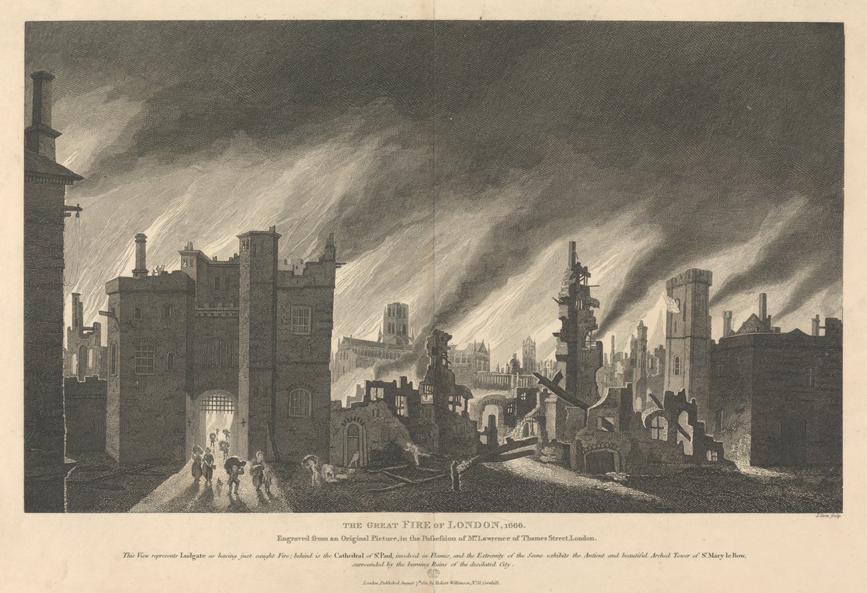 Der Große Brand von London, 1666 von James Stow