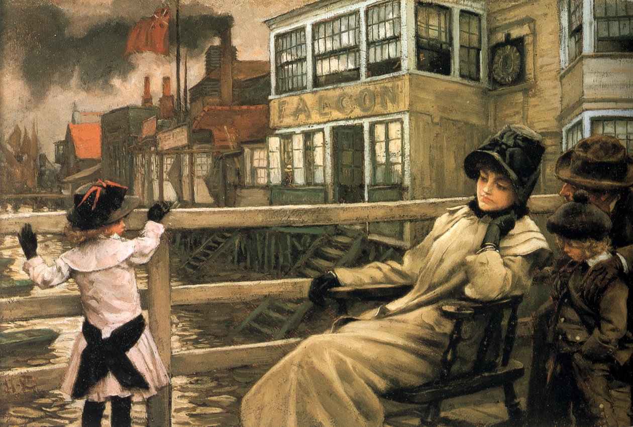 Warten auf die Fähre I von James Tissot