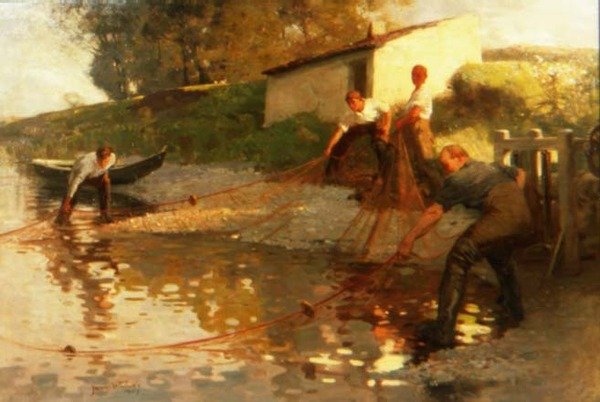 Tweed-Lachsfischer von James Wallace