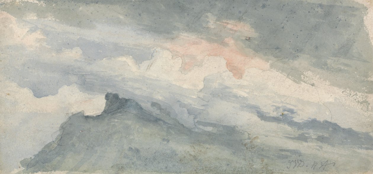 Studie eines Hügels und Himmels von James Ward