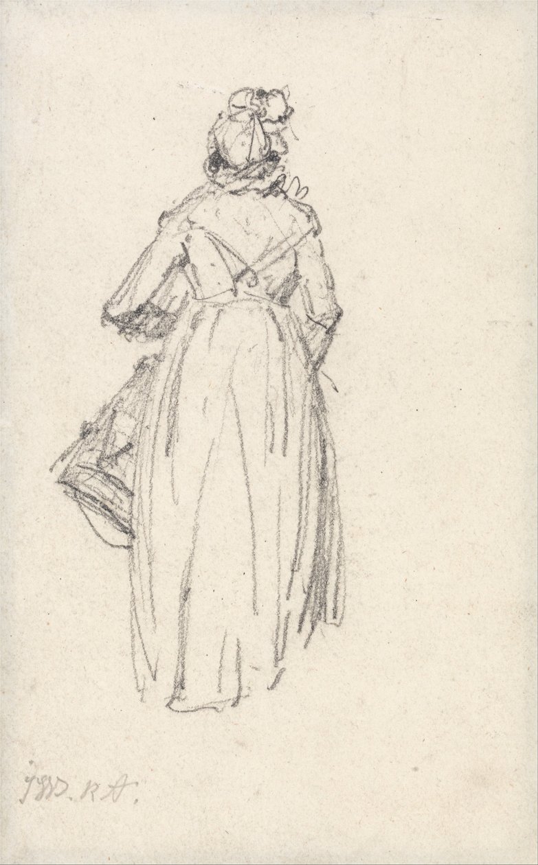 Frau stehend, von hinten gesehen von James Ward
