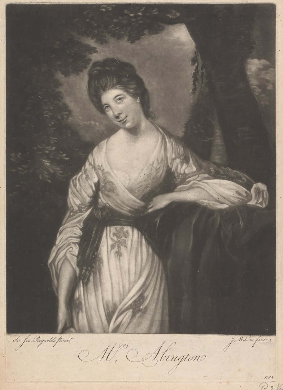 Mrs. Frances Abington (geb. Barton) von James Wilson