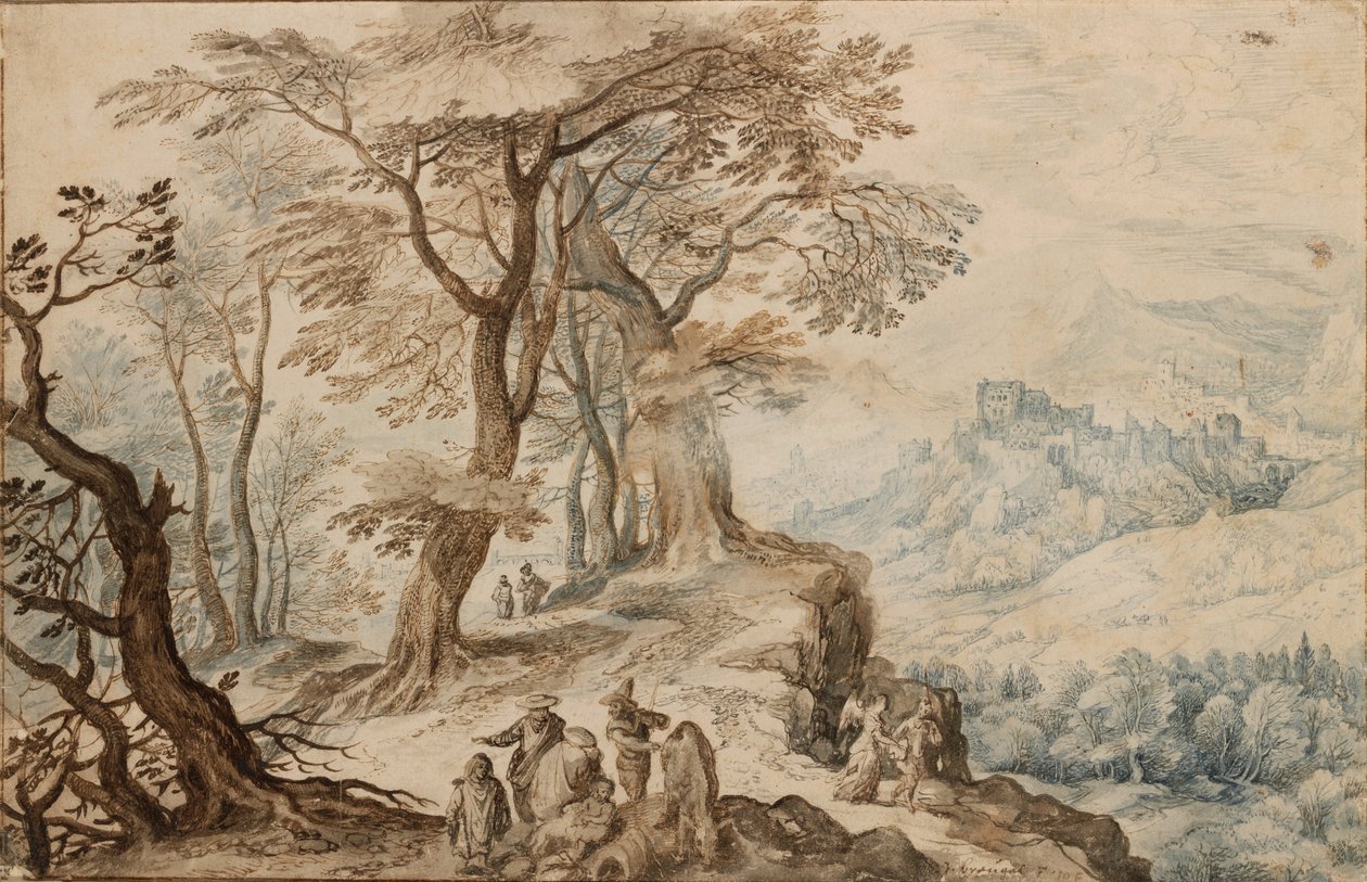 Landschaft mit Tobias und dem Engel von Jan Breughel Ii