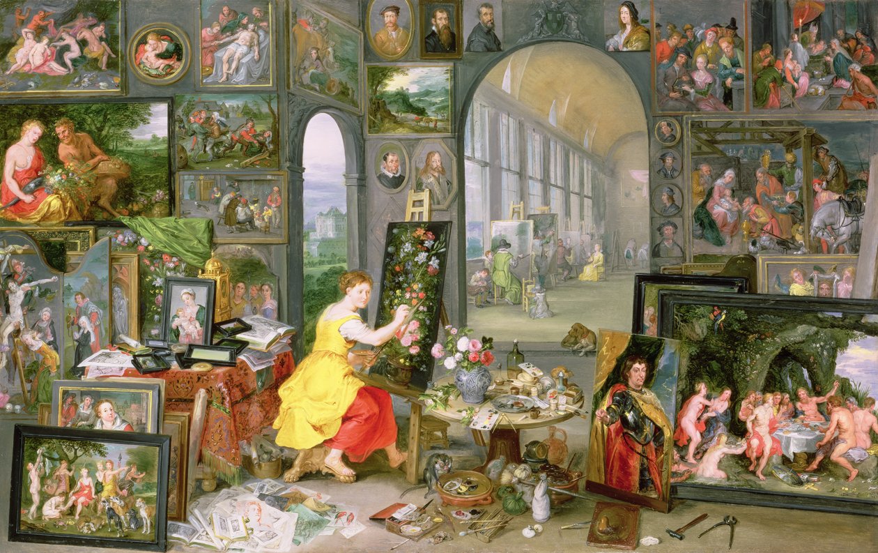 Allegorie der Malerei von Jan the Elder Brueghel