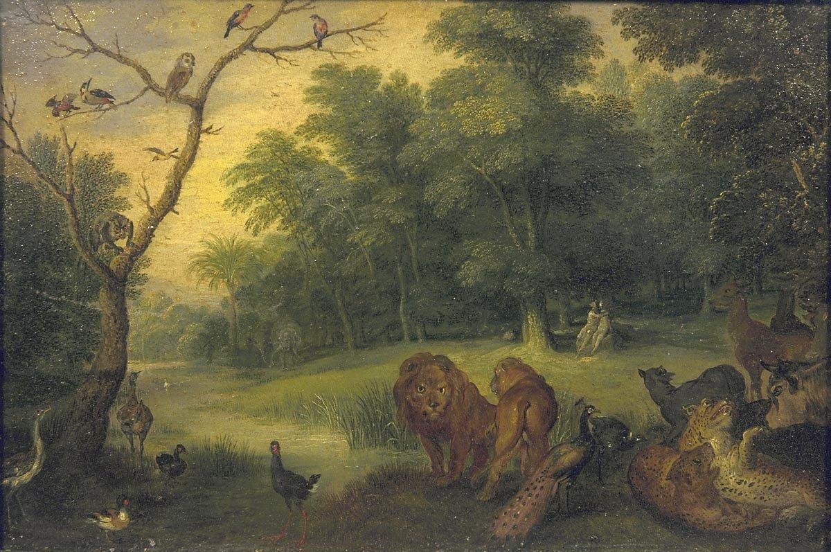 Das Paradies mit dem Sündenfall von Adam und Eva von Jan the Elder Brueghel