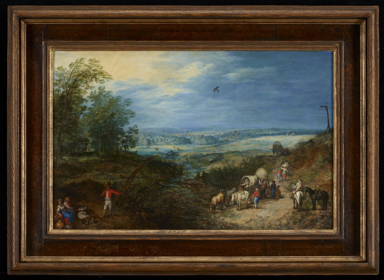 Landschaft mit Bauern von Jan the Elder Brueghel