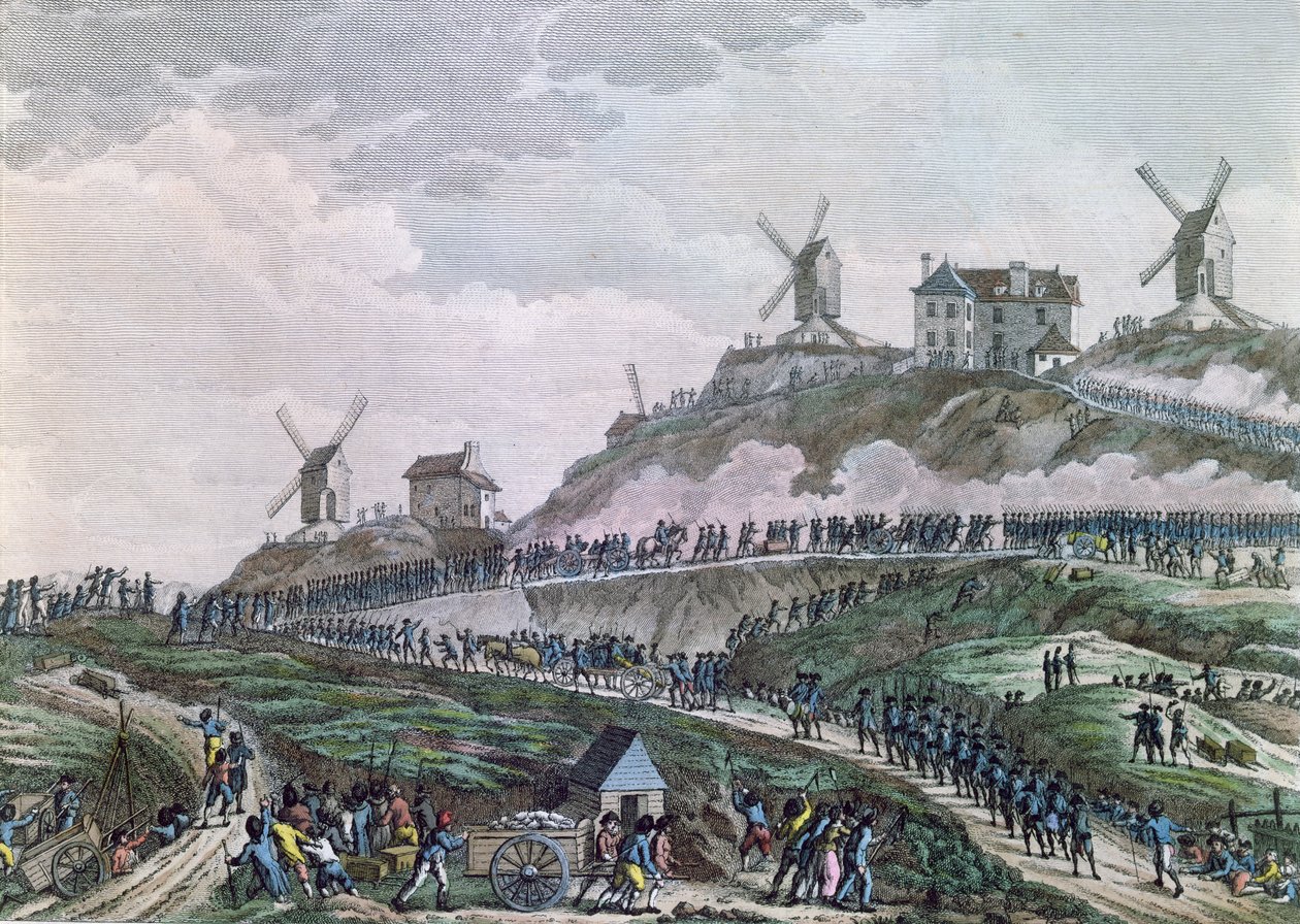 Das Volk von Paris zieht Kanonen nach Montmartre am 15. Juli 1789, 1796 von Jan Bulthuis