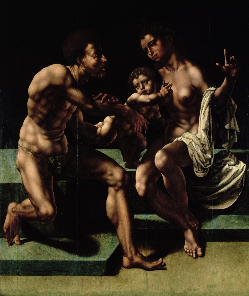 Kybele fleht Saturn an, ihr Kind zu verschonen von Jan Gossaert
