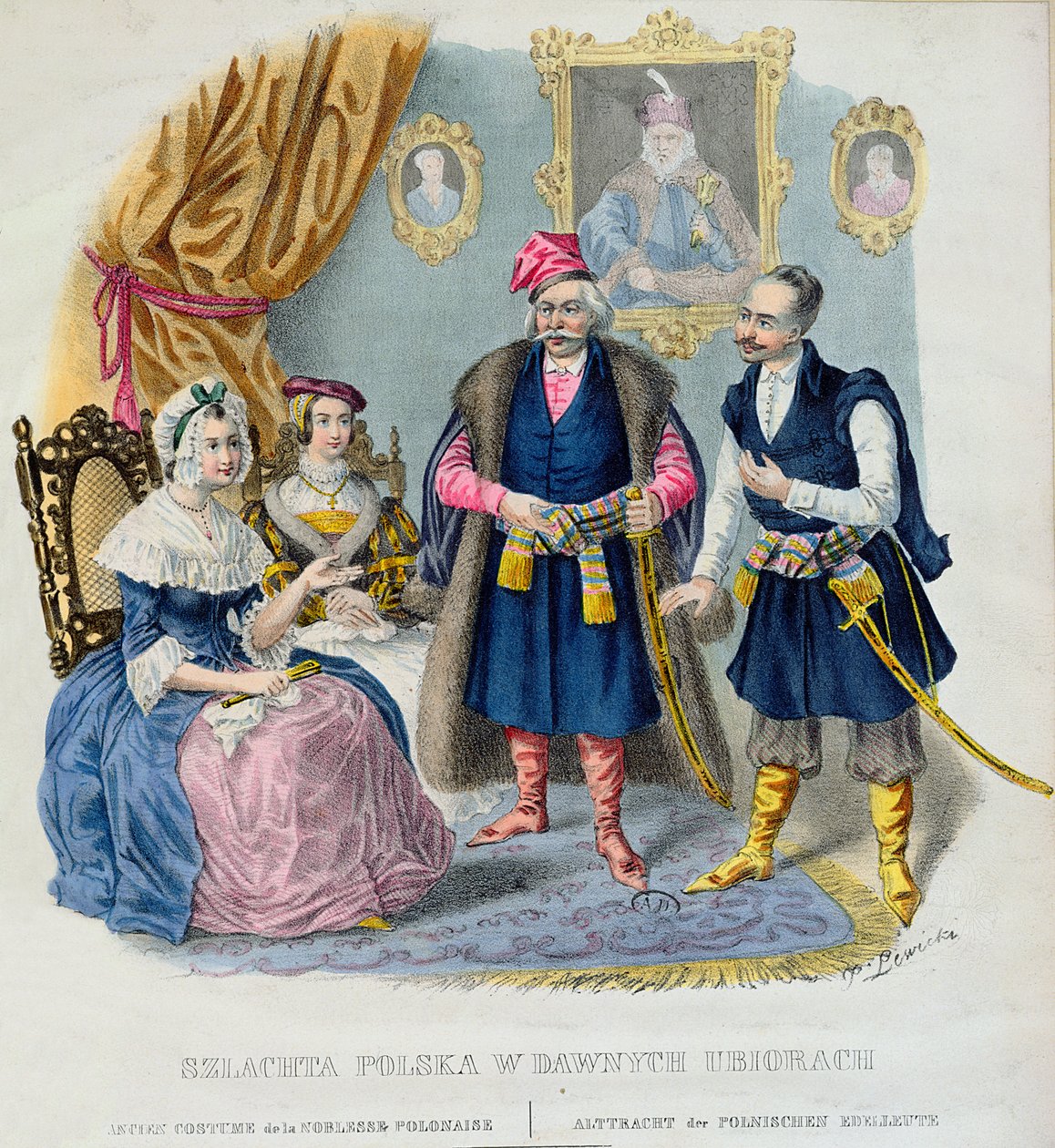 Alte Kostüme des polnischen Adels von Jan Lewicki