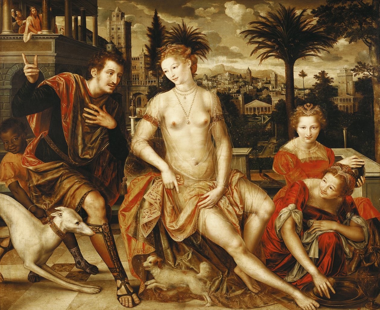 David und Bathseba, 1562 von Jan Massys or Metsys